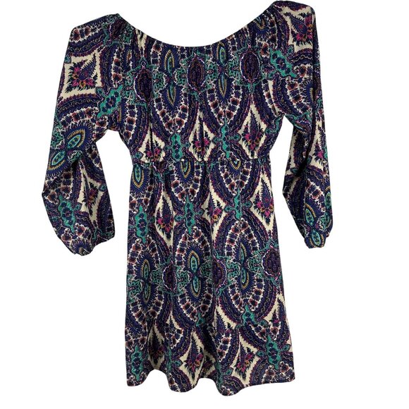 Earthbound Trading Co Womens Bohemian Print Dress Size Large Polyester - Picture 2 of 5